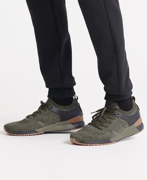 Superdry Surplus Runner Trainer Férfi Tornacipő Khaki | VOEYF9635